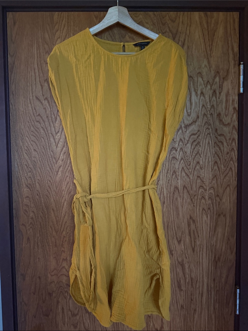 Banana Republic Mustard Yellow Belted Mini Dress